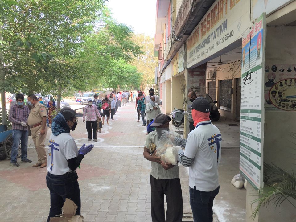 8th Distribution Drive at Bar Majra Colony, Balongi Barrier, Mohali on 16th April 2020 Drive Photo